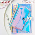 A6 Transparent Holographic Planner Binder Cover with Binder Clip