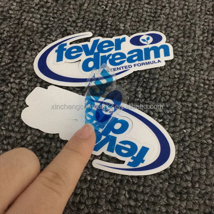 Print Self Adhesive Transparent Stickers with Custom Logo Colorful Design Stickers Clear Gold Foil Label Roll Manufacturer