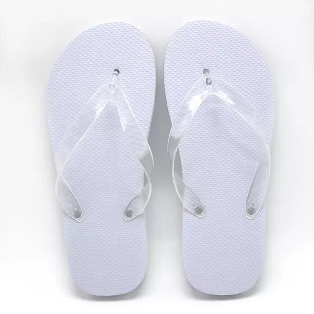 Summer Beach Cheap White Personalize Pvc Screen Print Design Wedding Eva Slipper