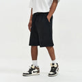 Men's Heavy Cotton Cargo Shorts 100% Cotton Summer Casual Loose Fit Drawstring Sports Pants Solid Color Anti-Wrinkle Shorts