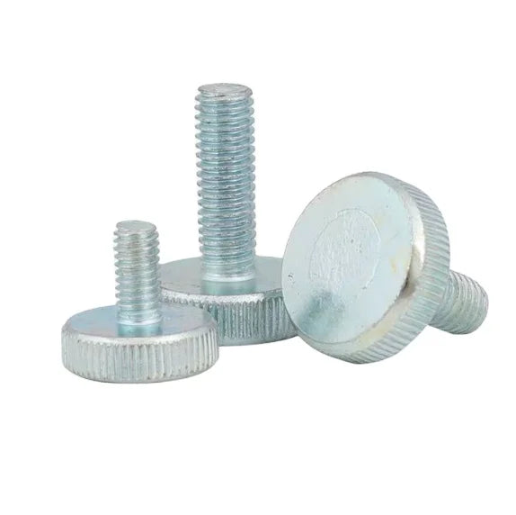 M3- M10 Galvanized Steel Flat Big Round Knurled Head Hand Thumb Screws