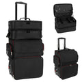 Relavel Trolley Hairdressing Cosmetic Case with Insulation and Removable Cosmetic Pouch Makeup Artist Travel Bag