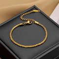 Fashion Adjustable 18k Gold Stainless Steel Shell Heart Butterfly Beaded Bracelet Eyes Charm Bracelet for Women Jewelry