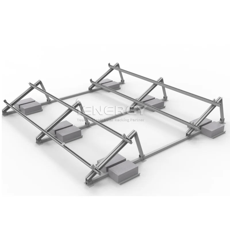 Flat Roof Solar Mounting System Aluminum Roof Structure Pv Energy System
