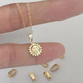 Fashion Gold Filled Sun Shape Charms for DIY Permanent Jewelry Making