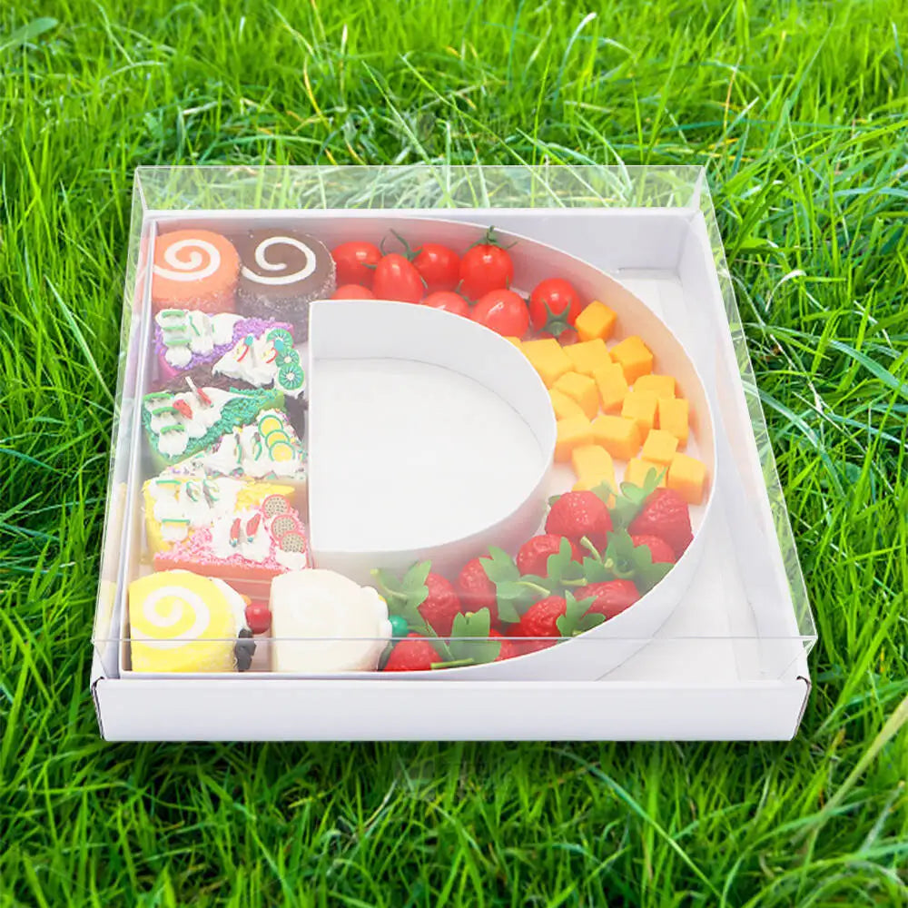 12inch Sweet Dessert Catering Packing Alphabet Cardboard Paper Mache Letter Shaped Box for Thai Food