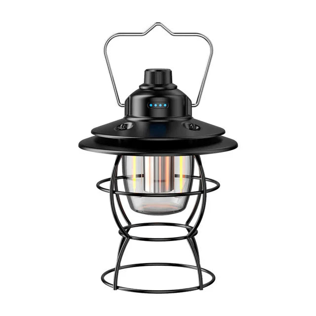 Large Retro Railway LED Lantern Rechargeable White LED Dimming High CRI 18650 Battery Plastic Body IP44 Waterproof CE Camping
