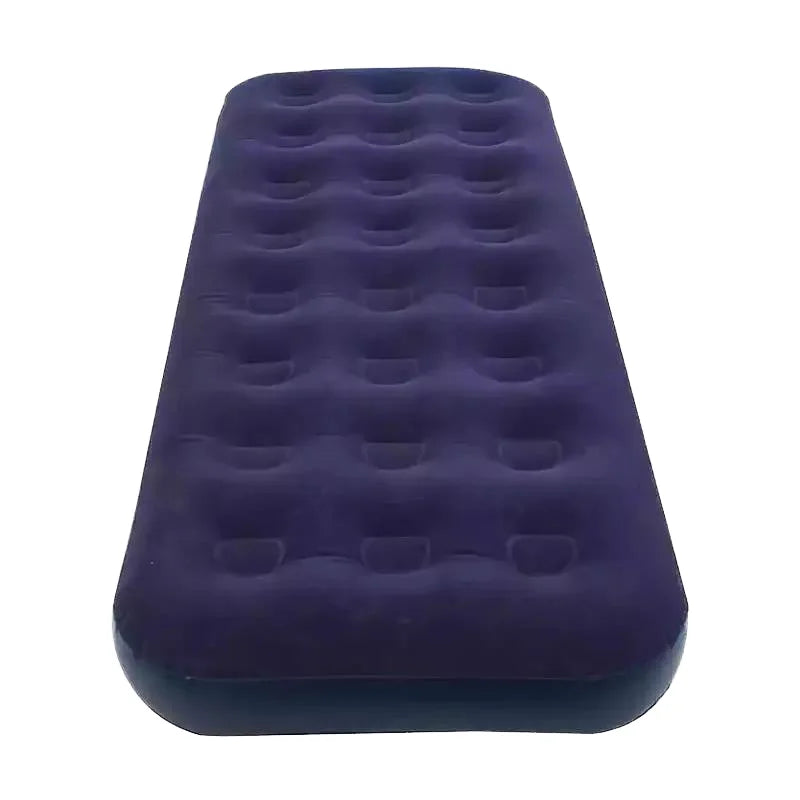 WOQI Single Inflatable Mattress with  Built-in Pump - Flocked Easy to Inflatable Waterproof Portable Inflatable Bed