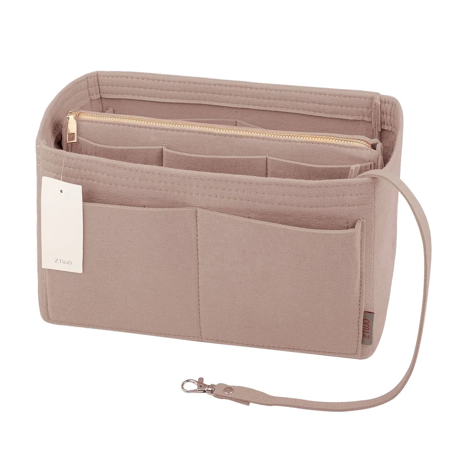 Fashion Letter Felt Fabric Colorful Lady Organizer Travel Inner Purse Portable Cosmetic Bags Insert Bag Makeup Storage Tote