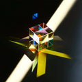 Colorful  White Crystal Prism Six-Sided Bright Light Combine Glass Cube Crafts Prism Home Decoration Prism Glass Cube