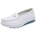 Scrubs Nurse Nursing Shoes Hospital for Women White Shoes Comfort Breathable Soft Flat Anti-slip Safety Work Shoes Daily Wear