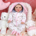 Babeside Sunny 17" Authentic Girl Reborn Vinyl Doll Soft Toy Mini Fashion Model DIY Toy with Cloth Torso