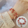 JC Crystal Wholesale Fashion Double Circle Natural Colorful Crystal Beaded Bracelet Diamond Long Life Lock Friendship Bracelet