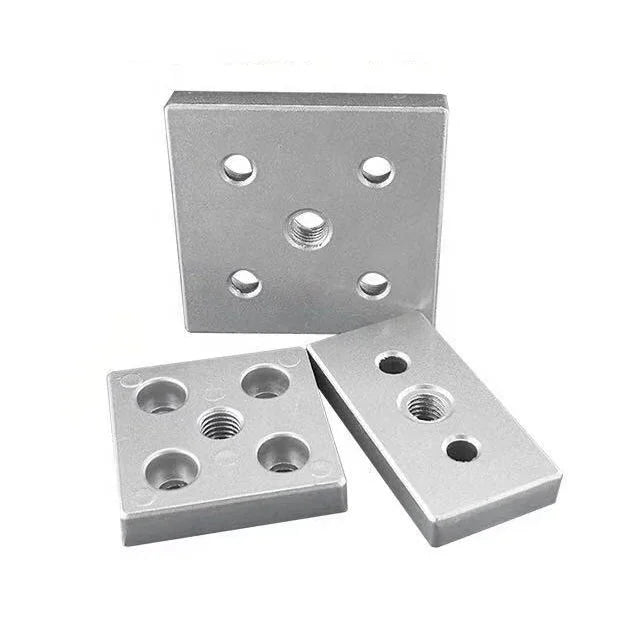 Aluminum Profile Accessories Base Mounting Plate End Connector for Connecting Casters or Leveling Feet