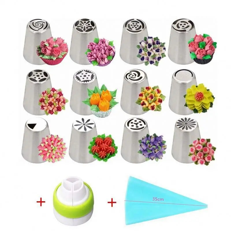 Russian Piping Tips 1 Transfer Russian Nozzles Baking Supplies Cake Decorating Tip Set for Cupcake