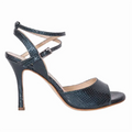 New Arrival Professional Latin Dance Women's Salsa Ballroom Shoes Black Leather 10cm Heel Size US 4-12 Evkoodance Cotton Lining