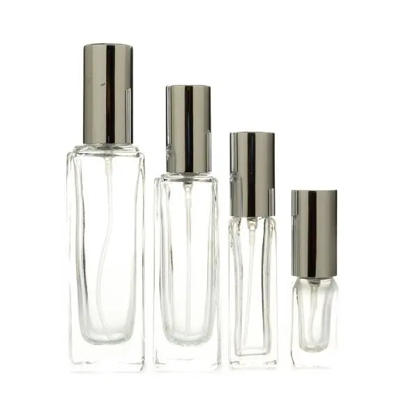 Square Glass Perfume Dispenser Empty Bottle 3ml 10ml 20ml 30ml Spray Cosmetic Sample Bottle