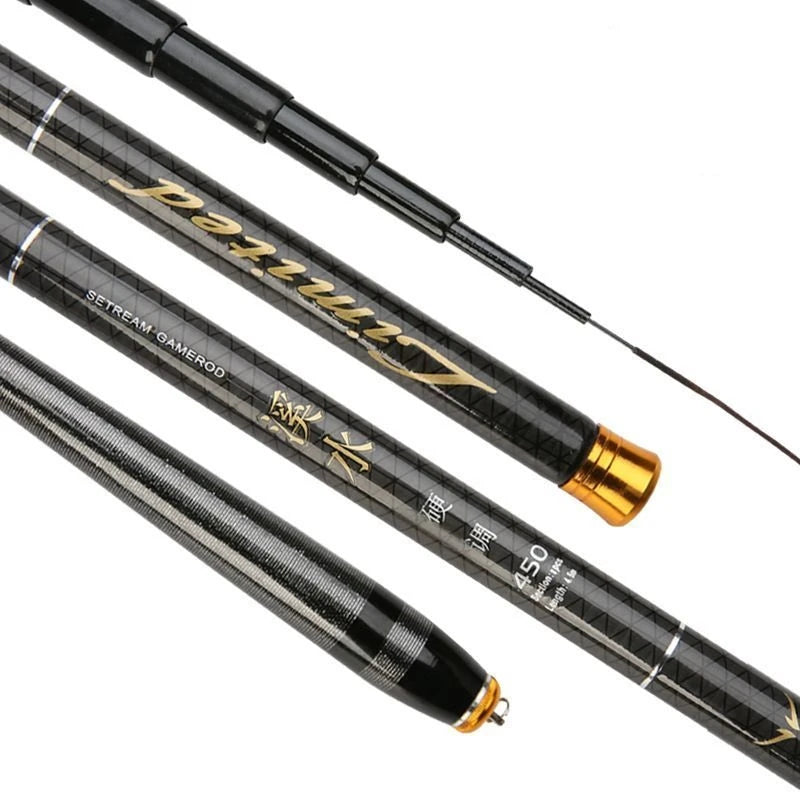 3.6-7.2m Hand Fresh Water Stream Travel China ultra Light Carbon Fiber Carp Telescopic Fishing Rods