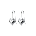 Love Heart Shape Jewellery 925 Sterling Silver Gold Plated Stud Earrings Women Fashion Jewelry