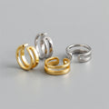 New Trendy 925 Sterling Silver 18k Gold Glossy Double-layer Personalized Ear Cuff Earrings