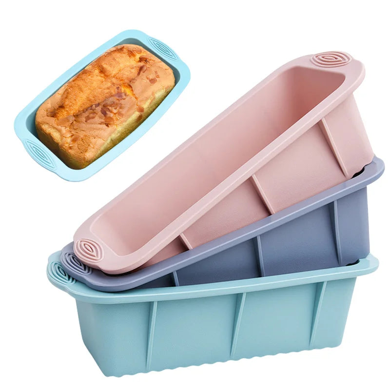 Hot Sale Reusable Nonstick Food-grade Silicone Cake Mold Baking Supplies Rectangular Toast Mold Bread Mould