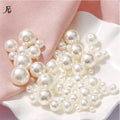 Wholesale  Acrylic ABS Pearl Beads Pure White Plastic Decoration Pearls in Bulk