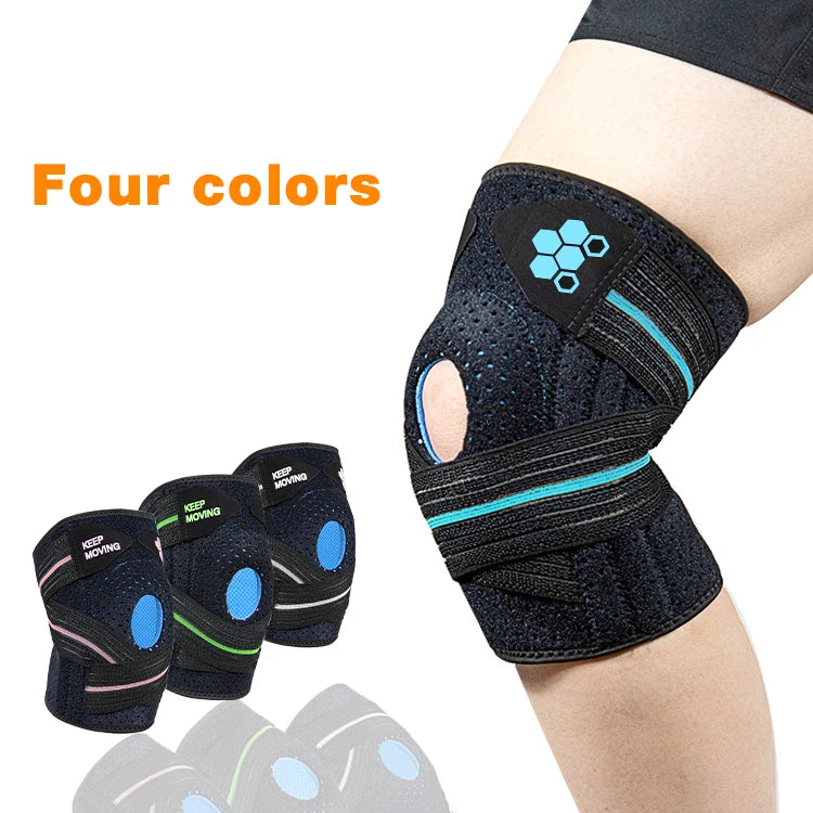 SHIWEI-907# Customize logo Knee Support Brace Pressure Knee Straps with Support bar