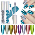 8 Colors Liquid Laser Nail Powder Glitter Shiny Pigment Mermaid Nail Magic Mirror Powder