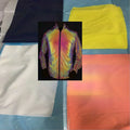 China Factory Custom Super Soft Rainbow Color Printed Reflective Polyester Spandex Fabric for Night Safety Fashion Sportswear