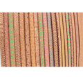 INFOCORK Factory Perforated Cork Fabric Orange Patent PU Base Synthetic Leather for Cosmetic/Tote/Handbags