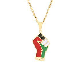 Wholesale New Power Fist Stainless Steel Palestina Necklace Jewelry