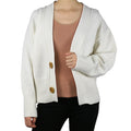 OEM/ODM Custom New Design Hot Sale Cashmere Coats Women Winter White Cardigans Button Sweater for Girls