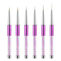 6pcs Nail Art Line Pen Easy to Operate Drawable Line Hook Line Pull Pen UV Nail Gel Nail Brush Tool