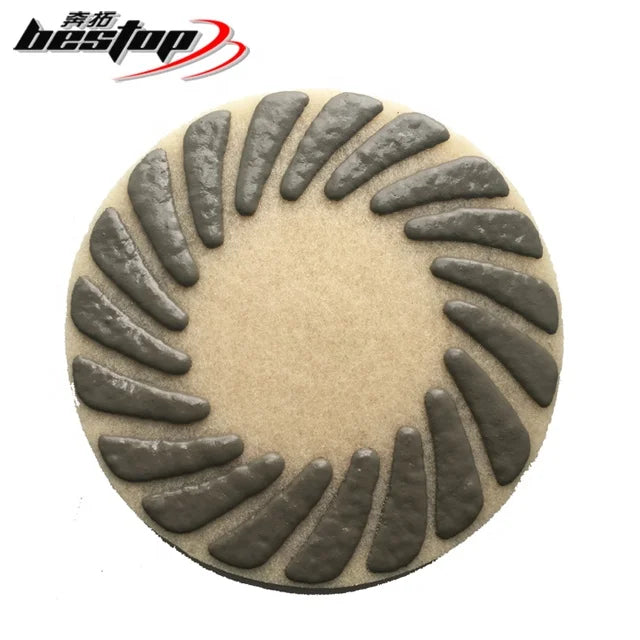 17 Inch Medium Hardness Resin Bond Diamond Wet/Dry Sponge Fiber Floor Polishing Pad OEM 30#-3000# Grit Concrete Stone Abrasive