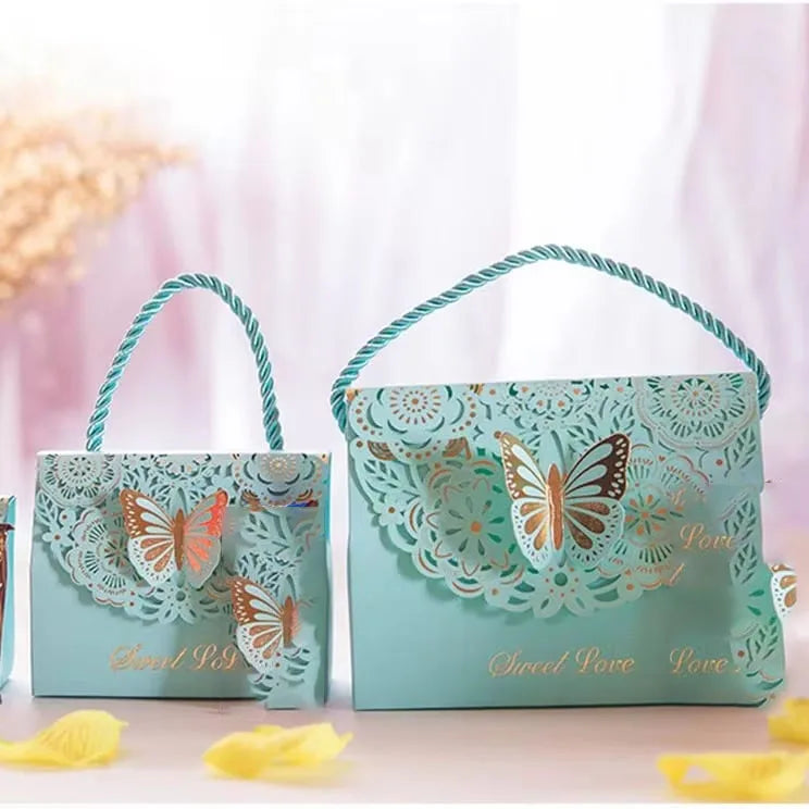 Personalised Wedding Favor Custom Luxury Packaging Bag With Logo Jewelry Gift Box Paper Bags for Guest