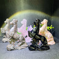 Wholesale Natural Crystal Carvings Stone Hand-Made Mix Materials Horse for Decoration