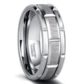 2023 New Arrivals 8mm Silver/Black/Gold Tungsten Ring Men Mechanical Tungsten Wedding Bands Inlay Jewelry Rings