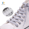 Premium 10mm Flat 3M Reflective Anti-Slip Woven Polyester Safety Sports Shoelaces for Running Cycling Hiking Outdoor Night Use