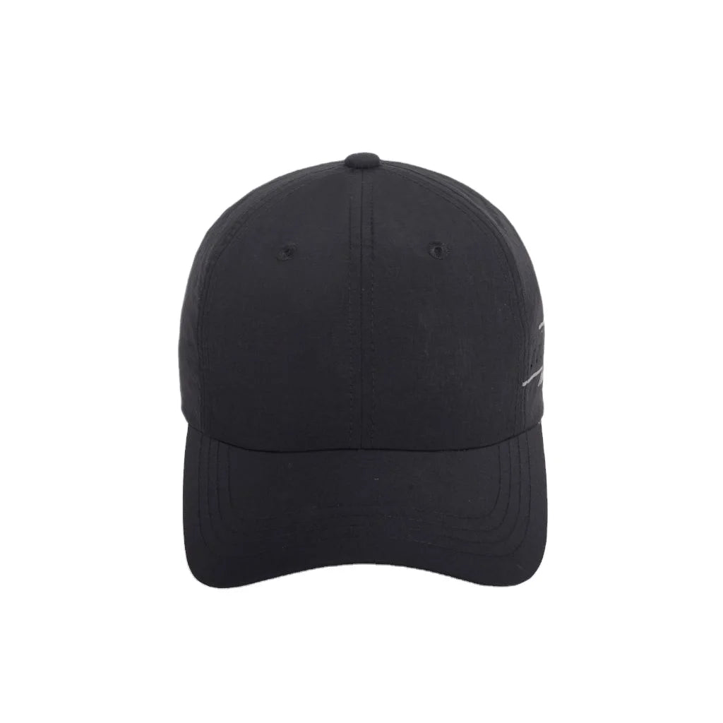 Custom 6 Panel Black Structured Embroidery Laser Perforated Hole Quick Dry Baseball Dad Hat Outdoor Sport Caps