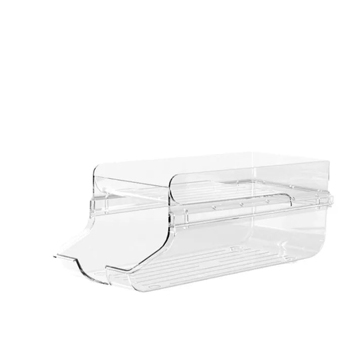 Plastic Multifunction  Organizer Bins Can Dispenser Storage Holder Rolling Canned Beer Soda Beverage Fridge Rack