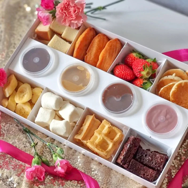 Custom Kraft Paper Platters Camping Candy Cake Fruit Dessert Snacks Disposable Takeaway Food Packaging Lunch Box
