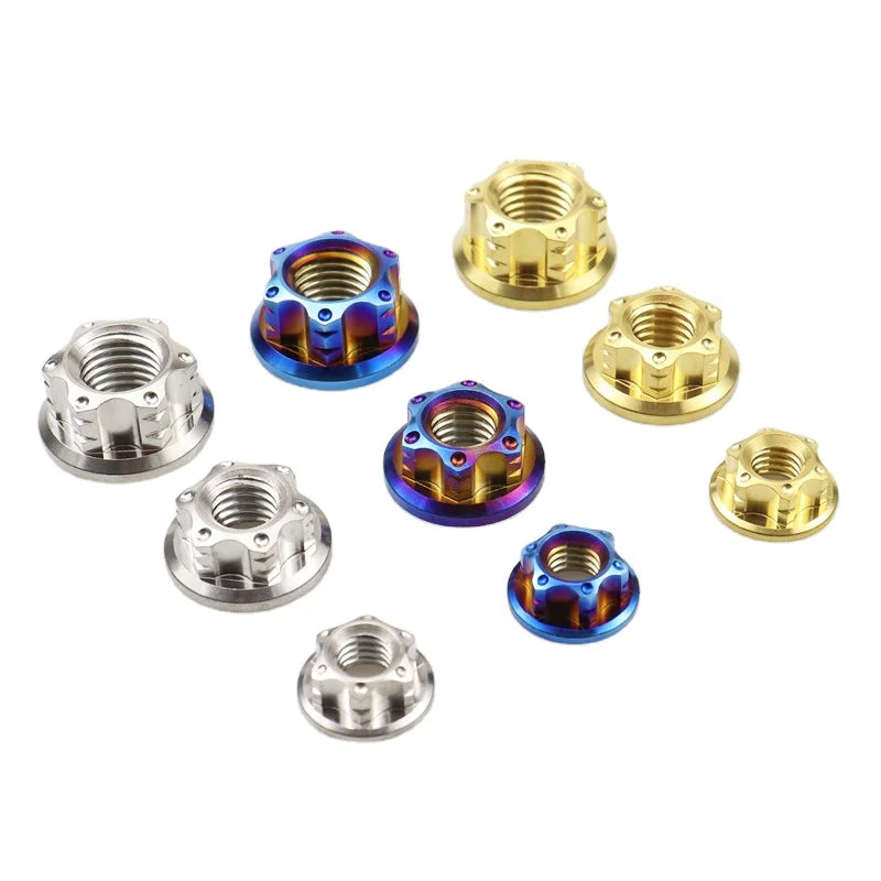 GR5 Motorcycle Modification Rear Sprocket Fixing Titanium Hex Flange Nuts for  Ducati Yamaha Honda Suzuki