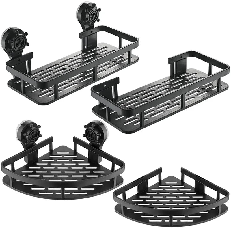 Bathroom Clasp Triangle Shelf Hole-Free Suction Toilet Rack Multifunction Cup Wall-Type Corner Soap Dish Storage Rack