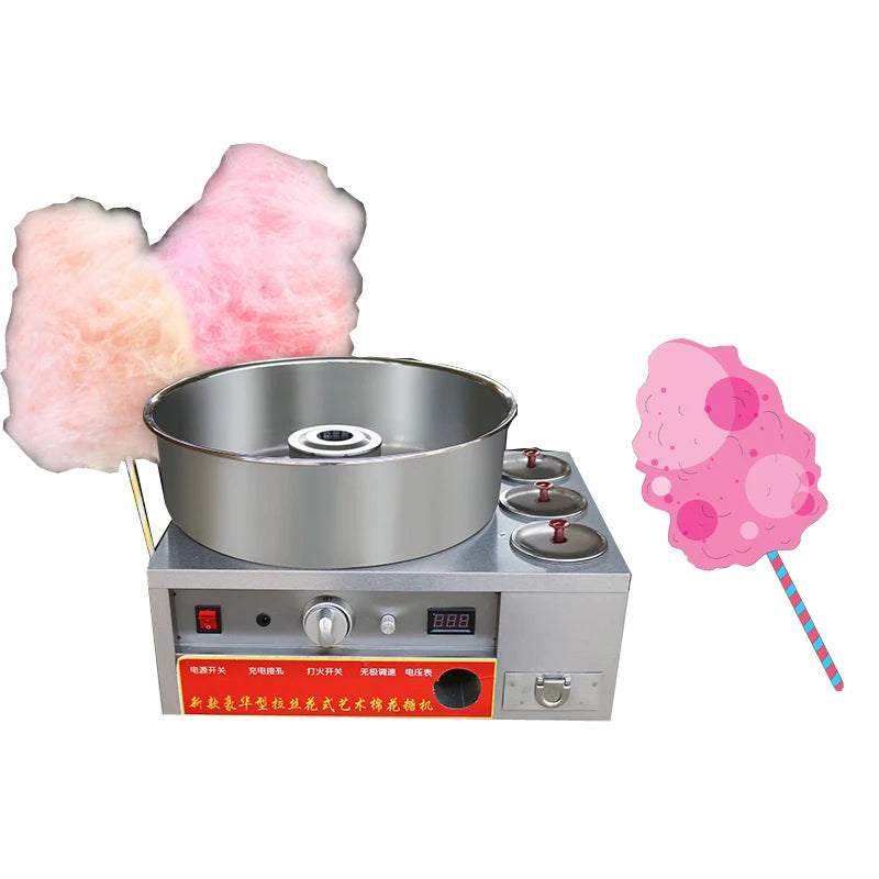 Mini Cotton Candy Machine Gas Operated Commercial Stainless Steel Cotton Candy Making for Sale