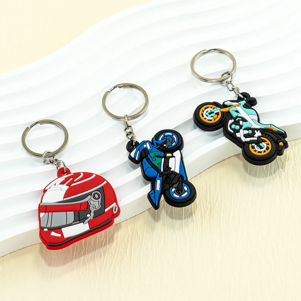 Trending Stainless Steel Car Keychain Motorcycle Boy Design Keycap Gift with Accessories for Bulk Wholesale