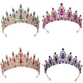 Crystal Bridal Big Crown Luxury Rhinestone Beauty Pageant Crown Headband Show Catwalk Headdress Crown