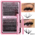 ZYM-DD20-01 Curled Fur Eco-Friendly Vegan Domestic Chemical Fiber Natural Eyelashes Strip Full Strip Reusable Black Cotton Band