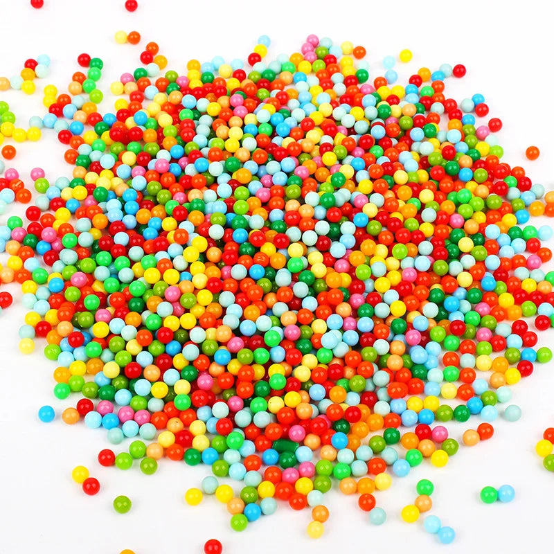 4mm Opaque Solid Round Plastic Beads Mix Colors No Hole-Small Acrylic Lucite Beads