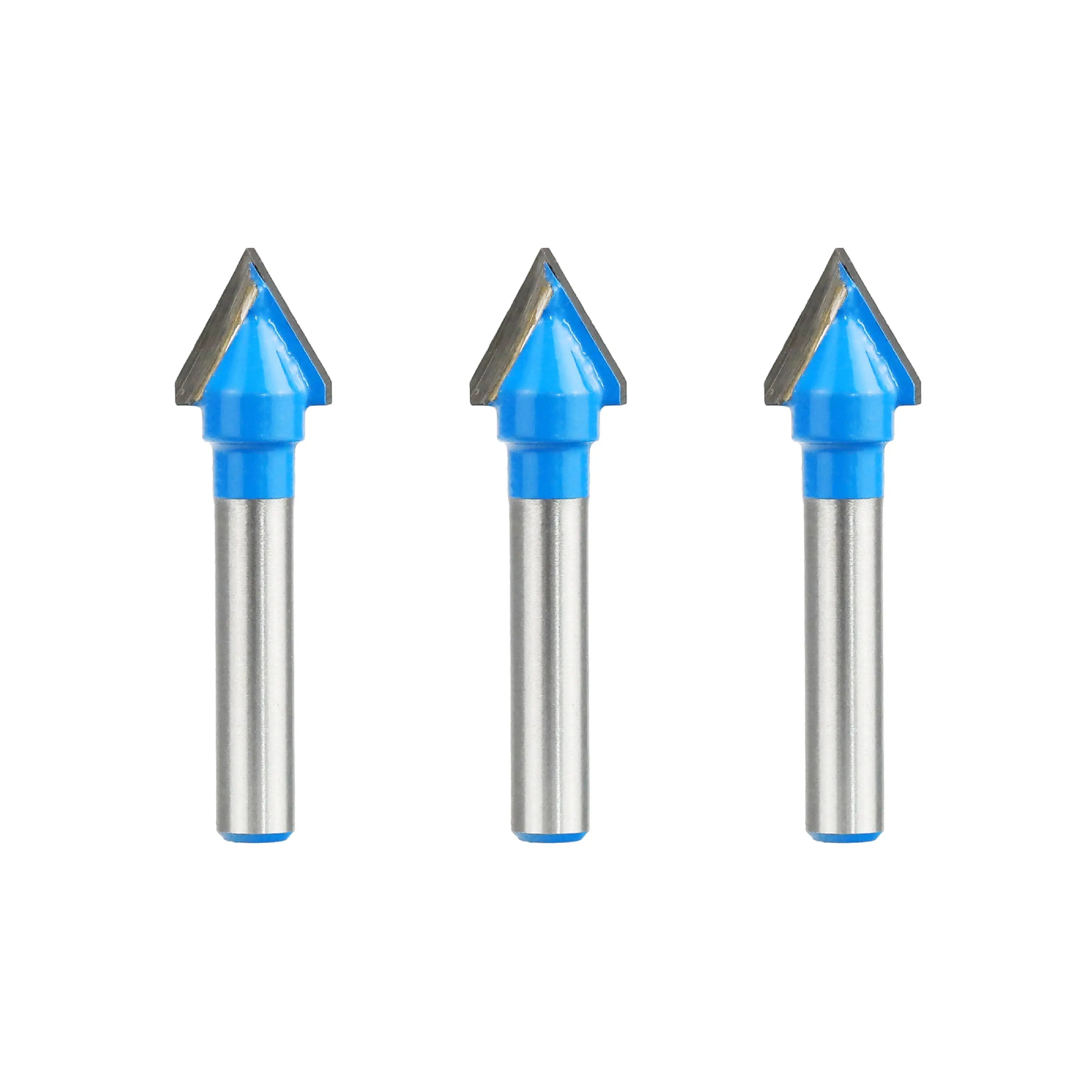 60 Degree V Type Carving Cutter for Solid Carbide CNC Router Bits OEM/ODM Customizable CE ISO Certified Woodworking Mill Cutter