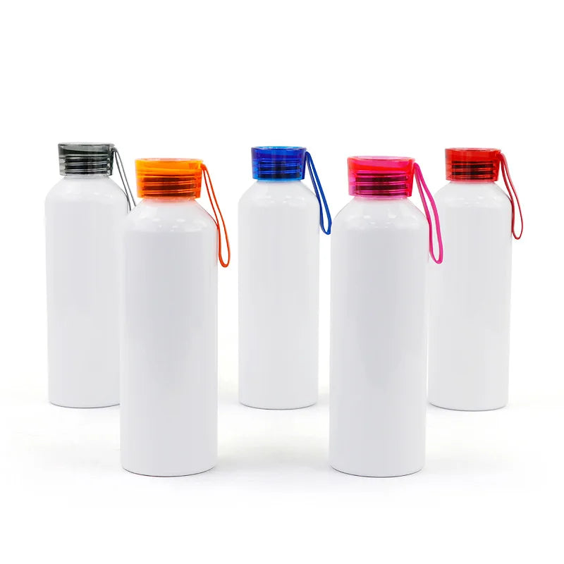 Custom Logo 750ML Colorful Lid Blank Sublimation Aluminium Water Bottle Sublimation Blanks Drink Water Bottles for Kids Children
